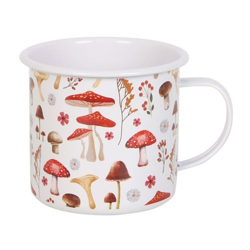 All Over Mushroom Print Enamel Mug N/A