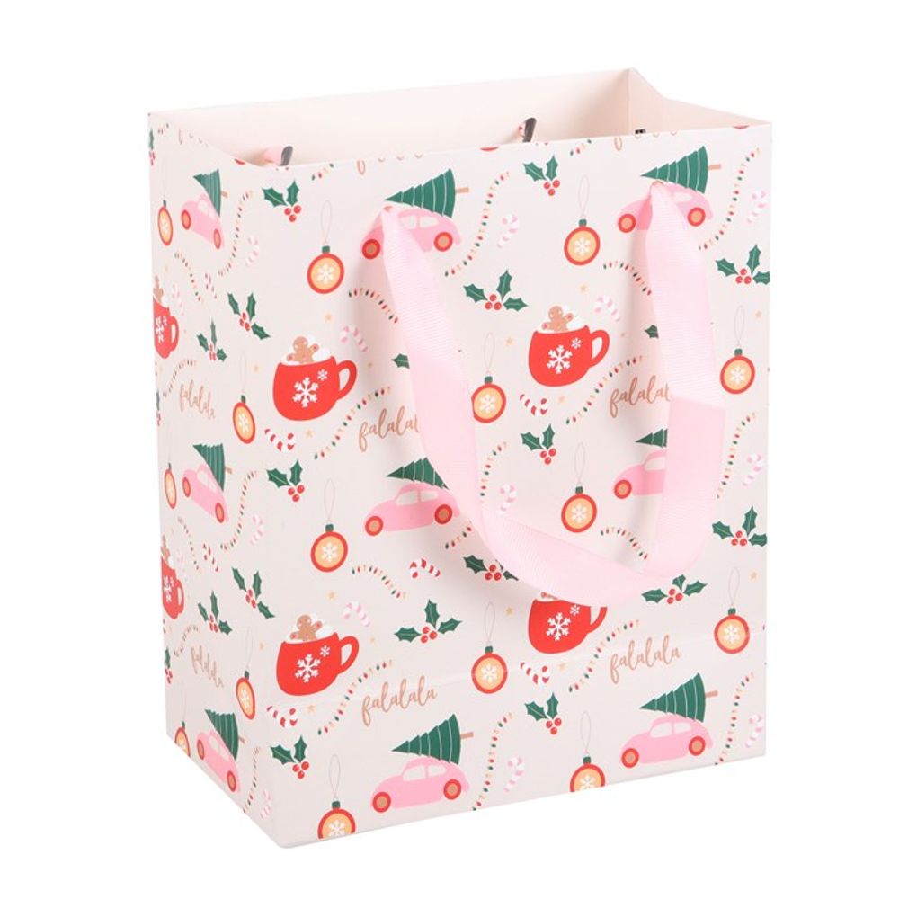23cm Medium Sugarplum Fun Christmas Print Gift Bag N/A