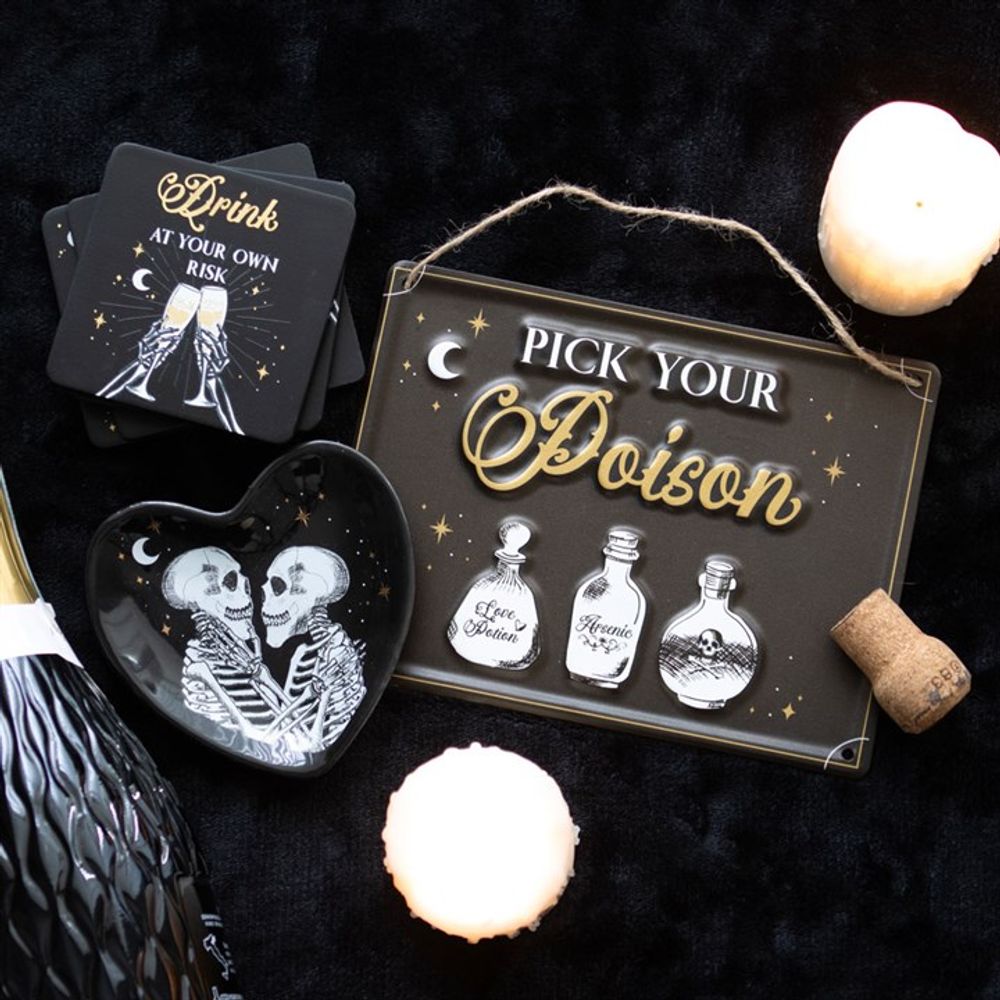 Pick Your Poison Hanging Metal Sign N/A