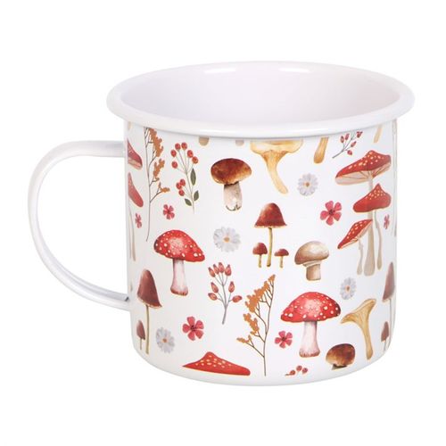 All Over Mushroom Print Enamel Mug N/A