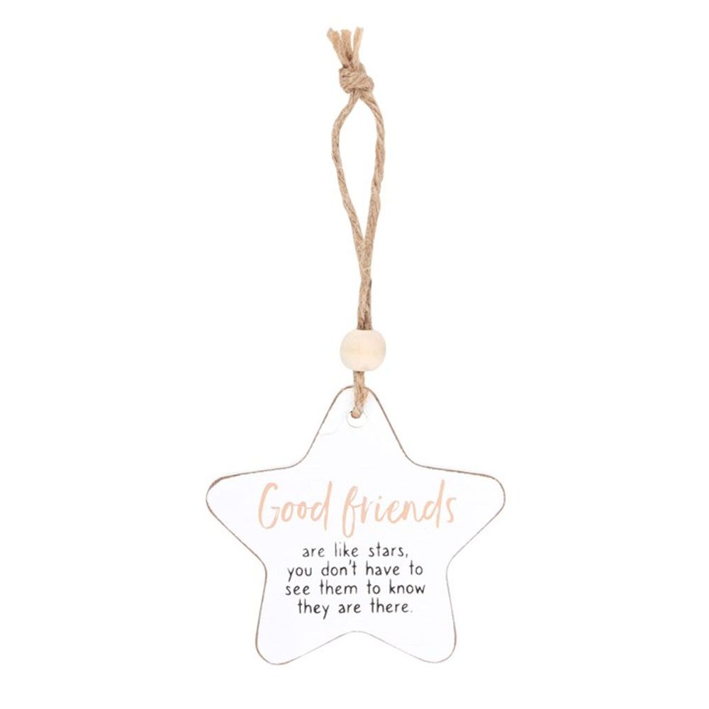 Good Friends Hanging Star Sentiment Sign N/A
