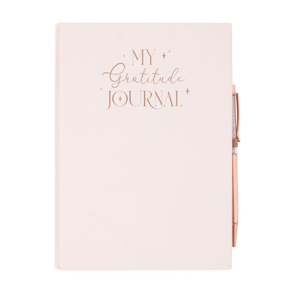 Gratitude Journal with Rose Quartz Pen N/A