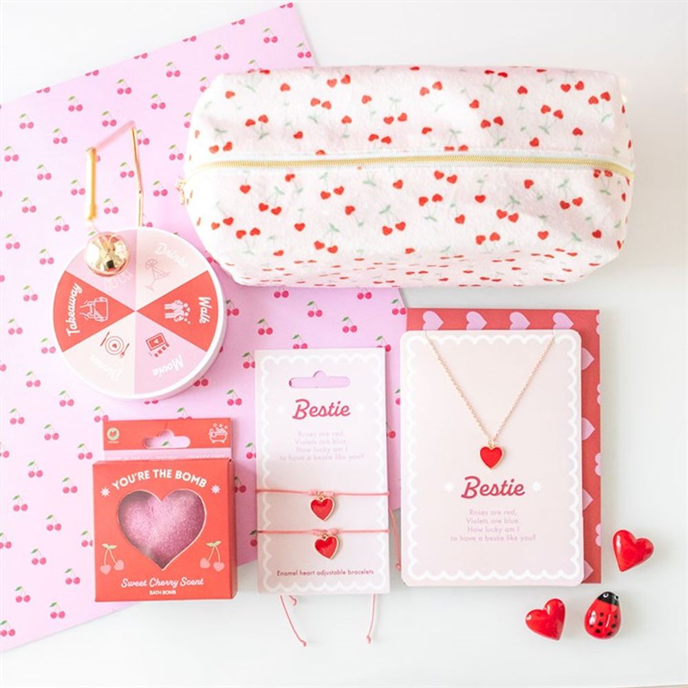 Heart Cherry Print Makeup Bag N/A