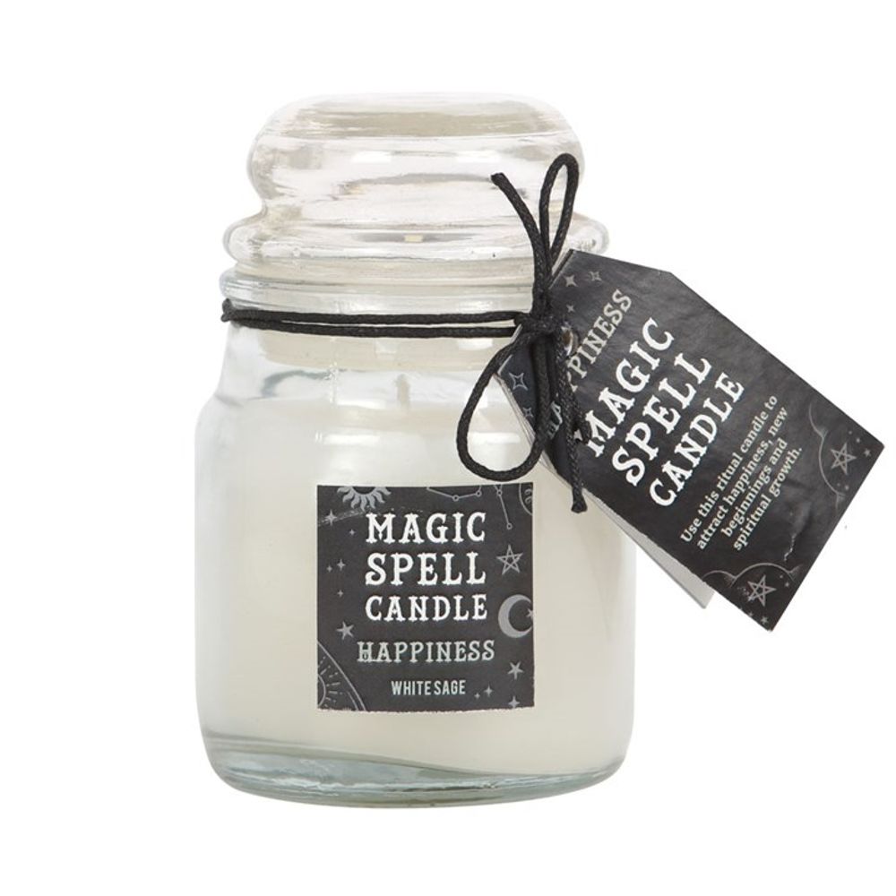 White Sage 'Happiness' Spell Candle Jar N/A