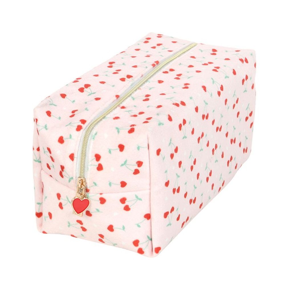Heart Cherry Print Makeup Bag N/A