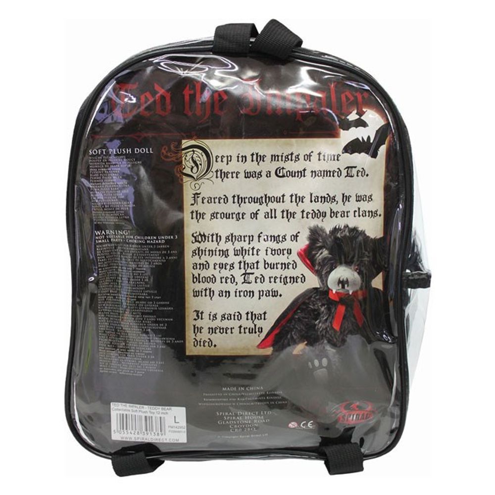 Ted the Impaler Vampire Bear Plush Toy by Spiral Direct N/A