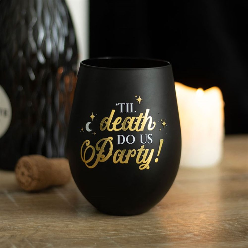 Til Death Do Us Party Stemless Wine Glass N/A