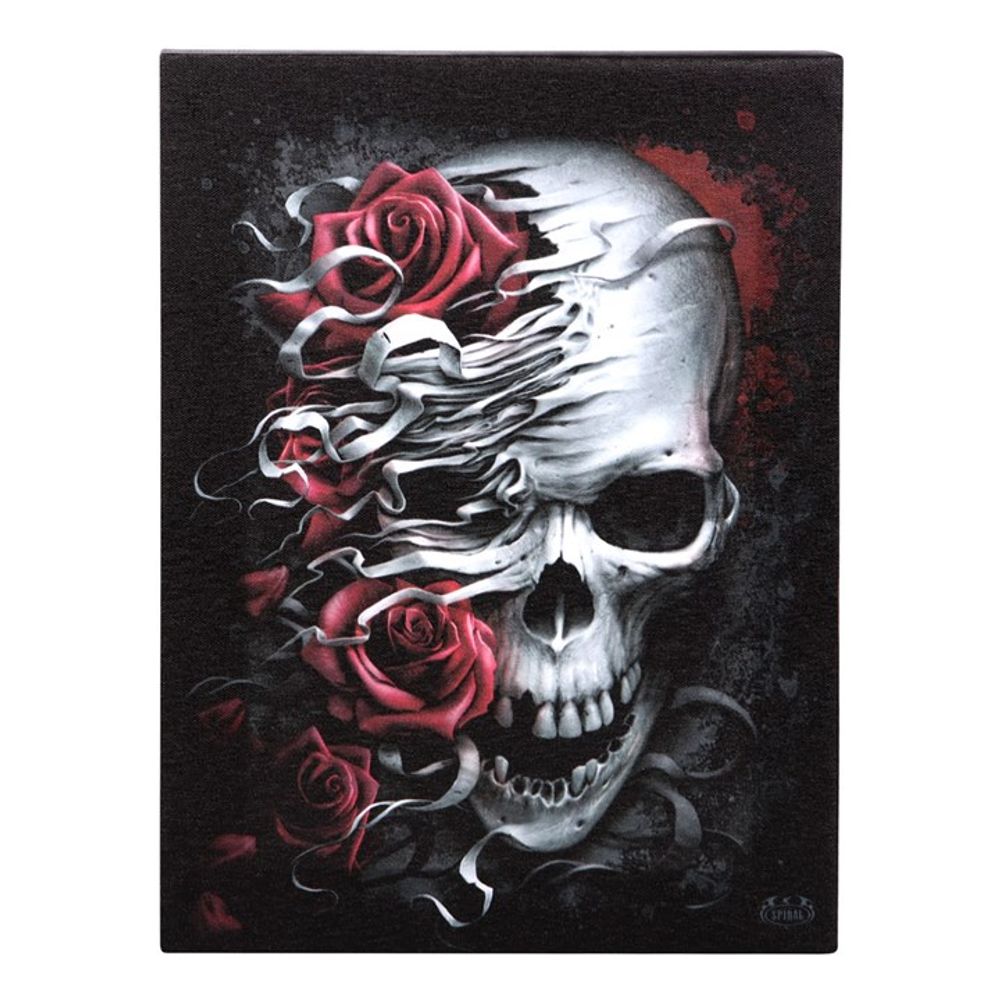 19x25cm Skulls n Roses Canvas Plaque by Spiral Direct N/A
