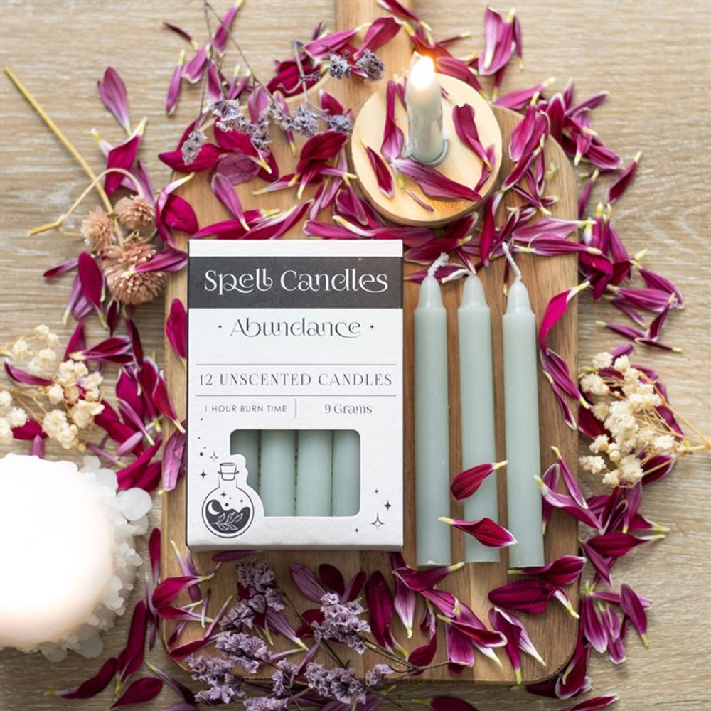 Pack of 12 Abundance Spell Candles N/A