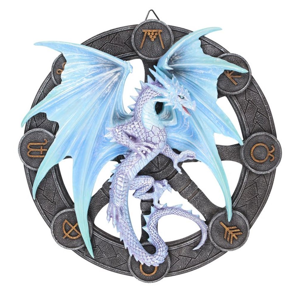 Yule Dragon Resin Wall Plaque by Anne Stokes N/A