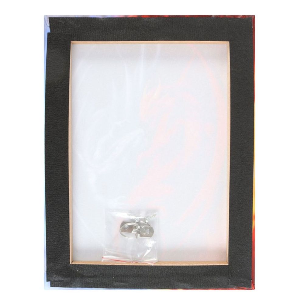 19x25cm Fire and Ice Canvas Plaque by Anne Stokes N/A