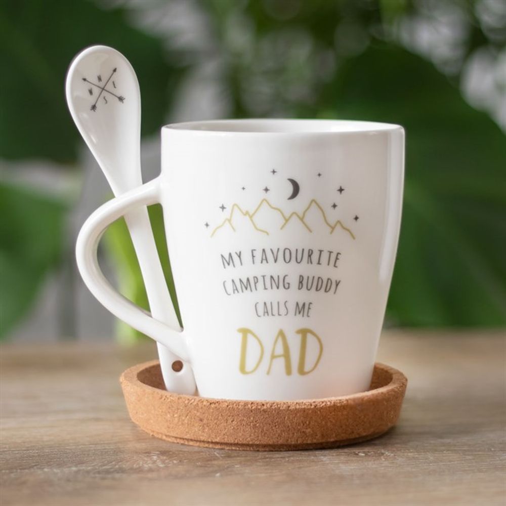 Dad Camping Buddy Mug and Spoon Set N/A