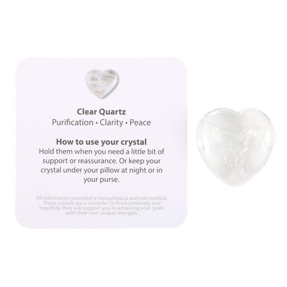 You Rock Clear Quartz Crystal Heart in a Bag N/A