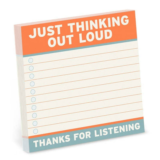 Knock Knock Thinking Out Loud Sticky Notes (4 x 4-inches) Knock Knock UK