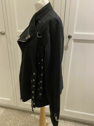 100% Cotton Living Dead Souls Black Jacket Ladies Size M / 12-14 Uk - Punk Goth Living Dead Souls