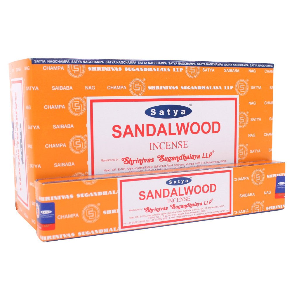 12 Packs of Sandalwood Incense Sticks by Satya Wonkey Donkey Bazaar