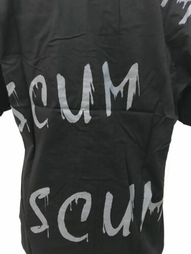 Punk Gothic Black SDL Shirt With “Scum” Print Size LChest 42/44 Fitted Raven SDL