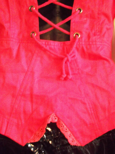 stunning new punkyfish size m red cropped jacket lace-up – Wonkey