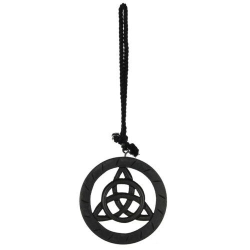 PAGAN/WICCAN/NEW AGE Black Wooden Hanging Triquetra- H42cm X W15cm X D1cm Unbranded