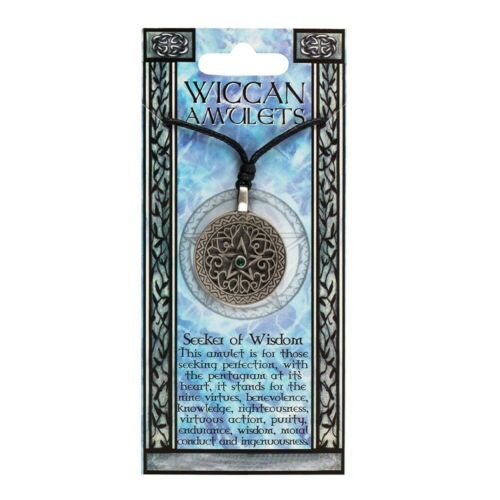 Pagan Wiccan NewAge •Seeker of Wisdom Wiccan Amulet Necklace- H13cmX W6cm X D0.2 Pagan WiccA
