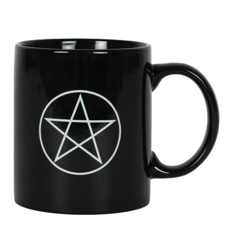 Pagan Wiccan NewAge Pentagram Black Mug-gift-boxed China.witchey wizard.blessedB Pagan Wiccc