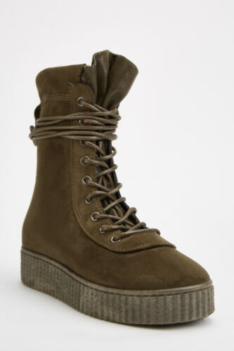 PLATFORM-lace-up.BOOTS-PUNK/STREET/festivals-SIZE4-8UK-GREEN/PINK/RED Unbranded