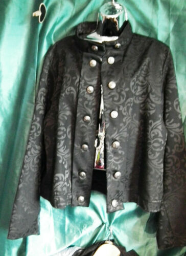 Unisex black brocadecropped Military Dark Star jacket.New.Sizel-/xl Darkstar