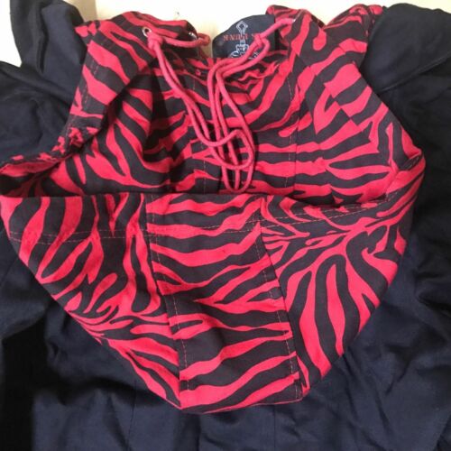 funky Punk Gothic SDL Black/Red Animal Hoodie /Jacket Size L.unisex Animal