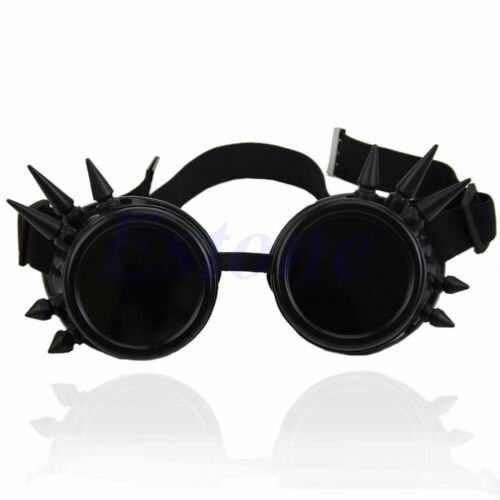 SteampunkWelding Cyber Round Goggles Goth Rivet Cosplay Antique Victorian Spike Unbranded