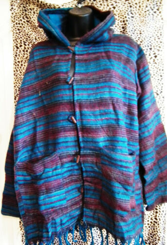 unisex Cashmelon rounded Hood Poncho - Toggle &2pockets.Very warm and cosy Unbranded