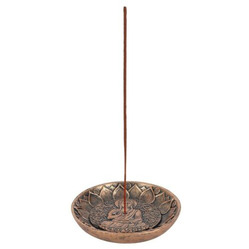 PAGAN/WICCAN/NEW AGE-•• Buddha Incense Holder Plate- H:2.5cm W:12.5cm D:12.5cm Unbranded