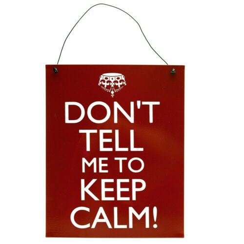 PAGAN WICCA NEWAGE Don't Tell Me To Keep Calm/NO STUPID Metal Sign-H24cmXW19cmXD Unbranded