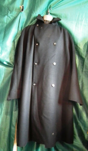 UNISEX,Peaky blinders style heavy wool,navy trenchcoat,lined 50"ch,Length 47" Unbranded
