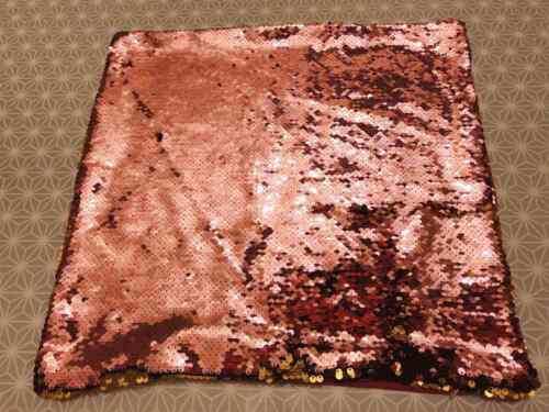 funky reversible sequin cushion cover -twin pack. red/gold black/silver pink/pur unbranded