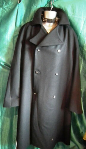 UNISEX,Peaky blinders style heavy wool,navy trenchcoat,lined 50"ch,Length 47" Unbranded