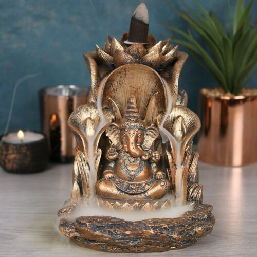 PAGAN/WICCAN/NEW AGE-•Bronze Ganesh Backflow Incense Burner-H:14cm W:12cm D:13CM Unbranded