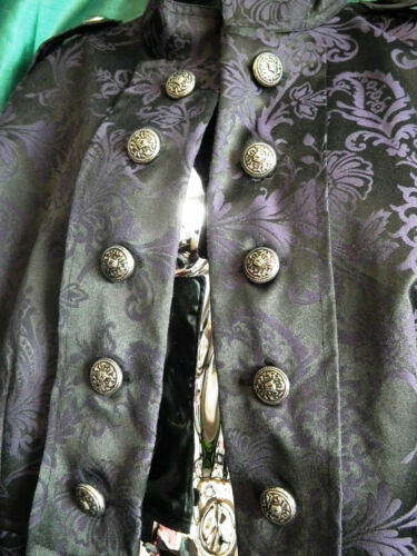 Unisex purple brocade cropped Military Style/Dark Star jacket.New.Size m/-ch-40" Darkstar