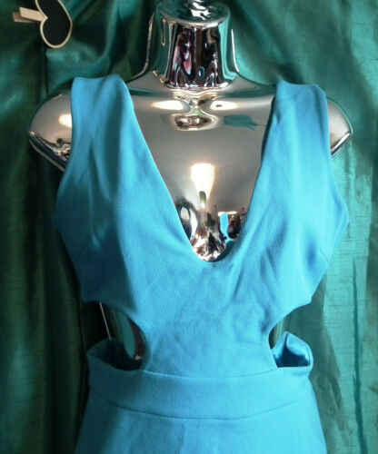 New turquoi City Goddess stretchy,cut-out kneelength WEDDING/PROMsize10BUST 36" none