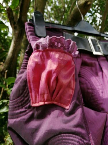 Plum Bustle Satin Overskirt Steampunk OOAK-recycled fabrics/bespoke/hand-made/vi Handmade