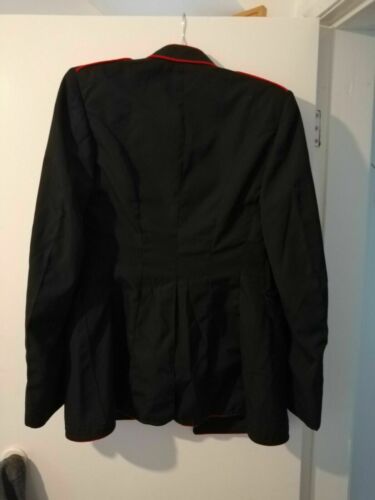 punk/goth/stage Mens military jacket-size 36"chest.small.red piping edges,lapels Unbranded