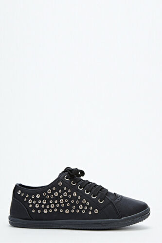 STUDDED PUNK Trainers-lace-up.perfect 4spring/summer/festivals-SIZE 4&5UK Summer