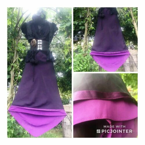 PURPLGothic Skirt Steampunk Victorian Gypsy Pagan Whitby Punk Rave Larp Witch 12 Dorothy Perkins