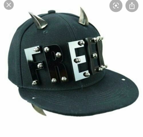 punk/ dj Poizen Industries black Gothic Punk Freak Freek Black Cap Hat Poizen Industries