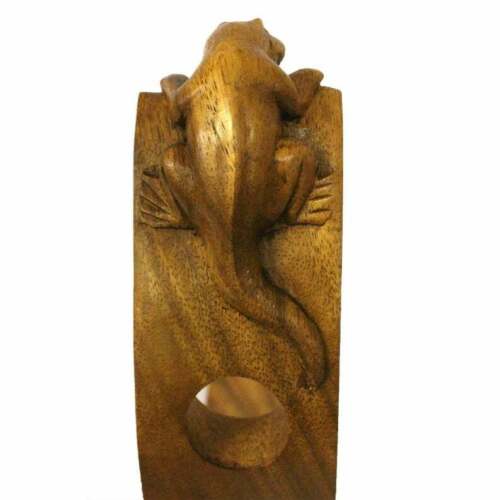 unique Suar wood, hand-carved Balance Wine Holders - Cat OR gEKO.Perfect gift it Handmade