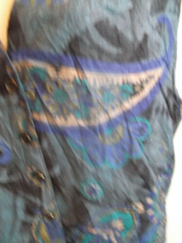 Stunning,unusual SteamPunk Waistcoat-blue floral.size46"chest Stagewear//festi Unbranded