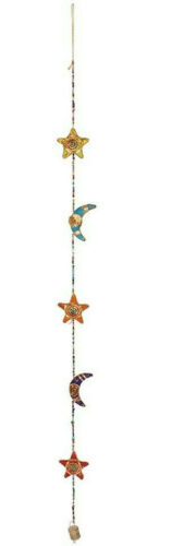Pagan Wiccan NewAge •• Hanging Moons and Stars with Bell- H:114cm W:6.5cm D:3cm Unbranded