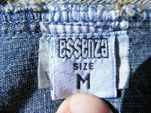 Ladies Essenza Blue & Gold Fitted Stylish Denim Jacket Size m (see pics re size) Essenza