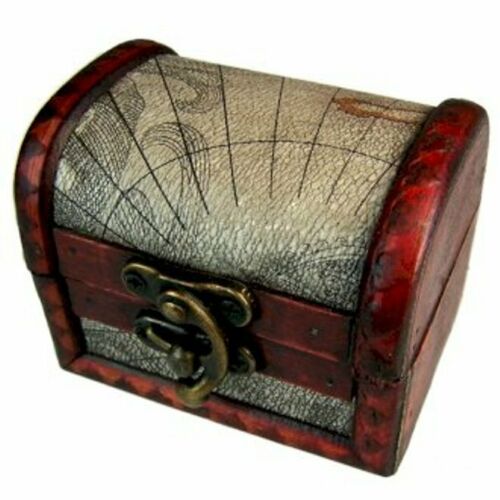 small hand-made antique style wooden Classic Chest chunky b-steampunkrass clasp none