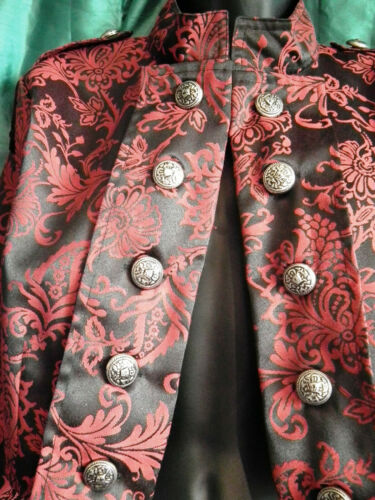 red brocade Military Style Jacket-Jordash Clothing/Dark Star.New with tags,crop Darkstar