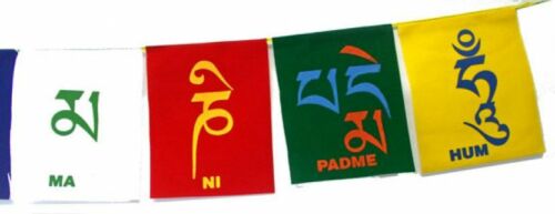 Feng Shui Individual Set of 10 small Tibetan PEACE prayer flags-short string none